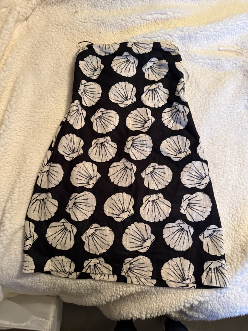 Abercrombie & Fitch Black Mini Dress with White Shell Motif